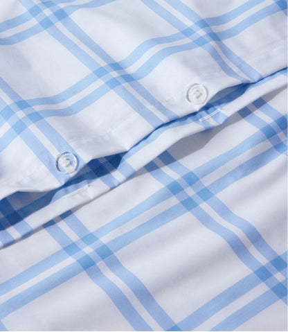 280-Thread-Count Pima Cotton Percale Comforter Cover Collection, Windowpane | L.L.Bean Everyday