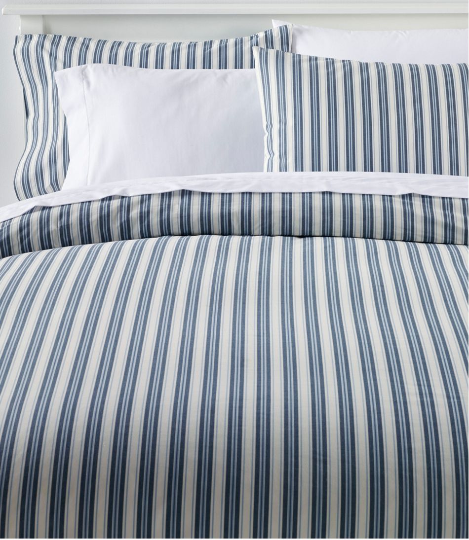 Sunwashed Percale Comforter Cover, Stripe | L.L.Bean Value