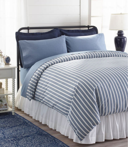 Sunwashed Percale Comforter Cover, Stripe | L.L.Bean Value
