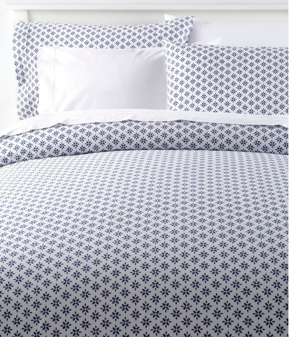 Sunwashed Percale Comforter Cover, Block Floral Print | L.L.Bean Latest