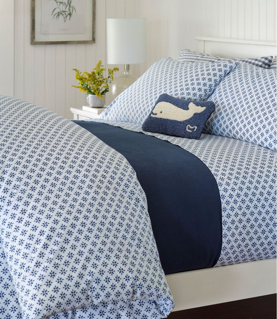 Sunwashed Percale Comforter Cover, Block Floral Print | L.L.Bean Latest