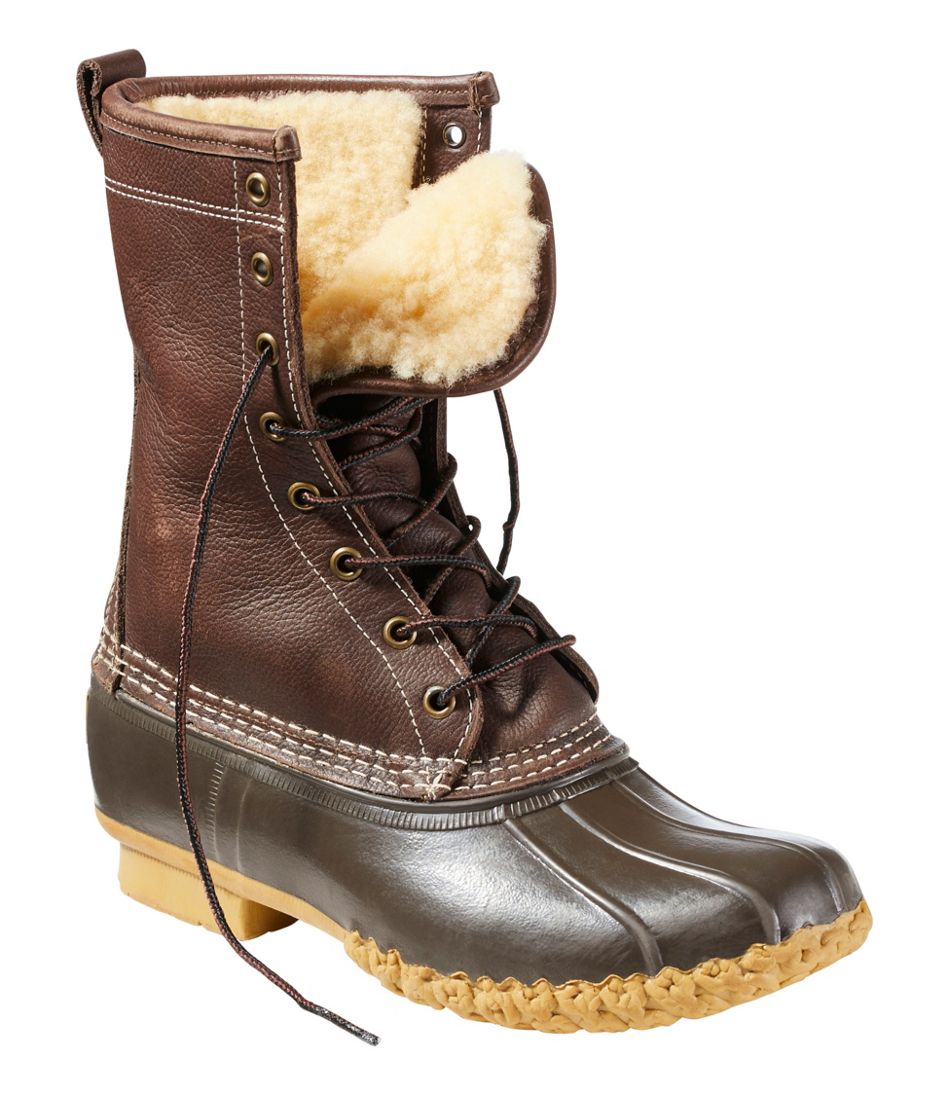 Women's Shearling Lined Bean Boots, 10 Inch | L.L.Bean Recommended