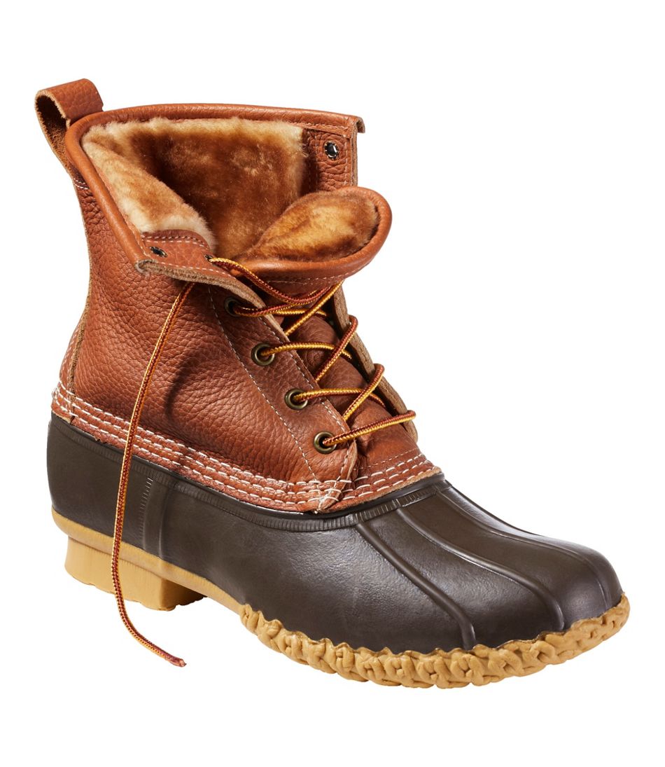 Men's Bean Boots, 8" Shearling-Lined Insulated | L.L.Bean Exclusive