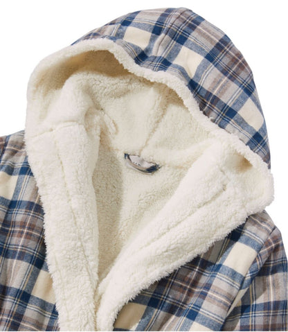 Women's Scotch Plaid Flannel Robe, Sherpa-Lined Long | L.L.Bean Popular