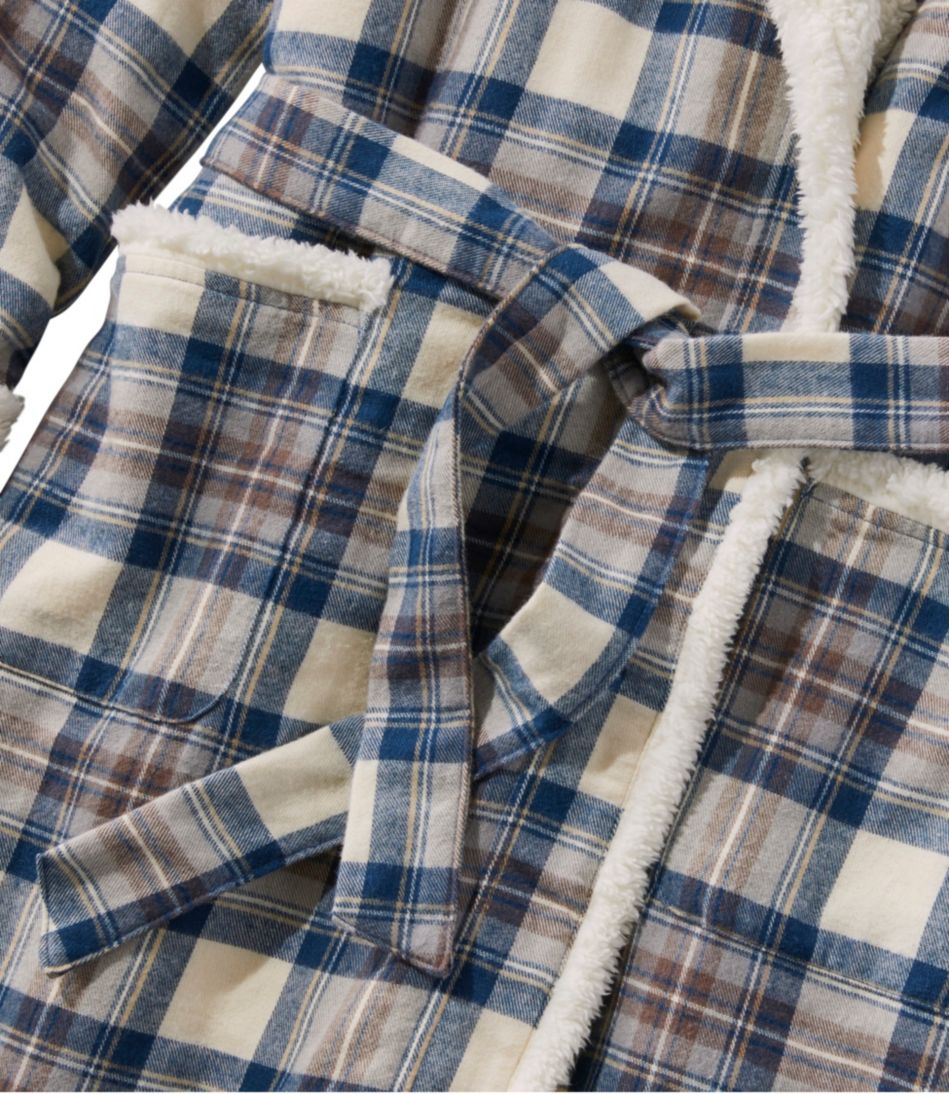 Women's Scotch Plaid Flannel Robe, Sherpa-Lined Long | L.L.Bean Popular