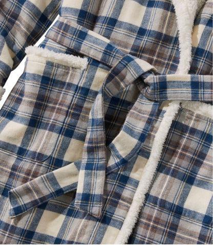 Women's Scotch Plaid Flannel Robe, Sherpa-Lined Long | L.L.Bean Popular