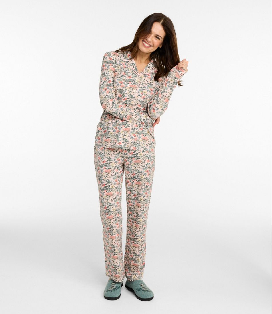 Women's Super-Soft Shrink-Free Pajama Set, Button-Front | L.L.Bean Value