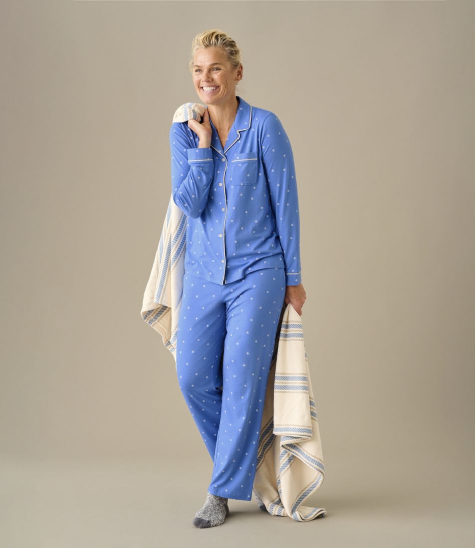 Women's Super-Soft Shrink-Free Pajama Set, Button-Front | L.L.Bean Value