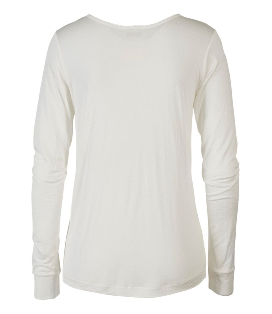 Women's Silk Pointelle, Long-Sleeve Scoopneck | L.L.Bean Trending