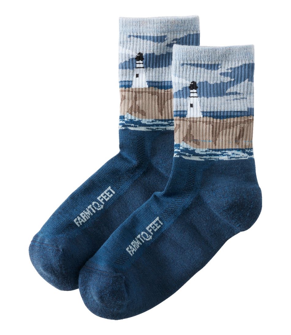 Adults' Farm to Feet Cape Headlight Lighthouse Light Cushion 3/4 Crew Socks | L.L.Bean Popular