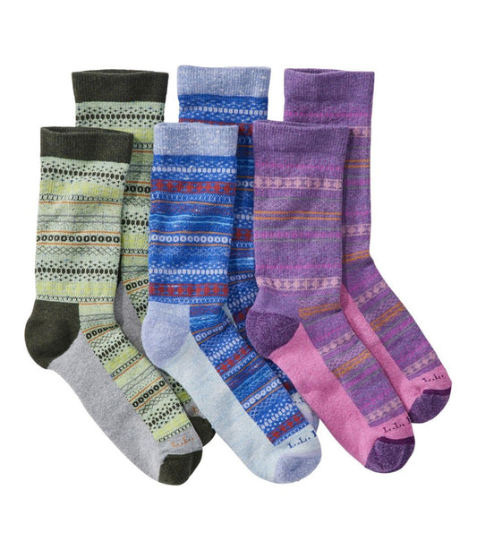 Adults' Wicked Soft Cotton Socks Fair Isle Gift Set, 3-Pack | L.L.Bean Recommended