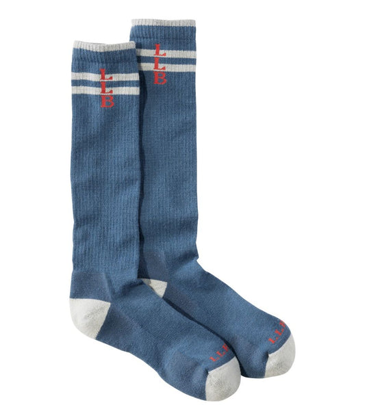 Adults' Katahdin Over the Calf Hiker Socks, Mountain Stripe | L.L.Bean Great Value