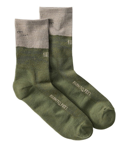Adults' Farm to Feet Portland West Quoddy Lighthouse Light Cushion 3/4 Crew Socks | L.L.Bean Classic