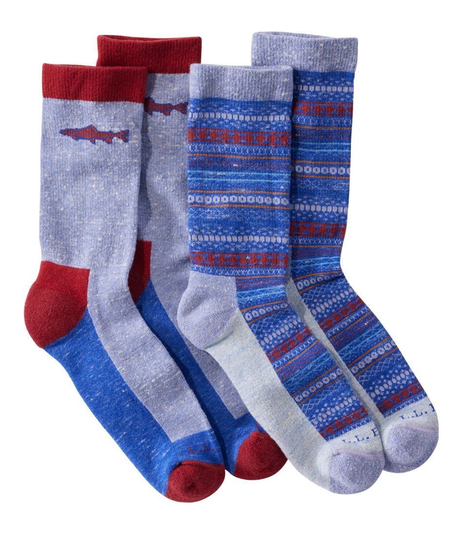 Adults' Wicked Soft Cotton Socks, Novelty 2-Pack | L.L.Bean Signature
