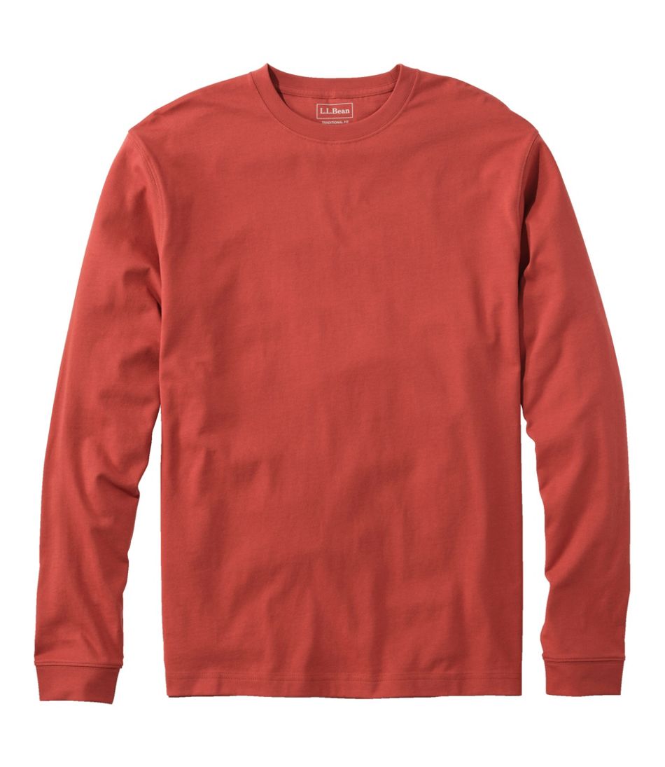 Men's Carefree Unshrinkable Tee, Traditional Fit, Long-Sleeve | L.L.Bean Featured