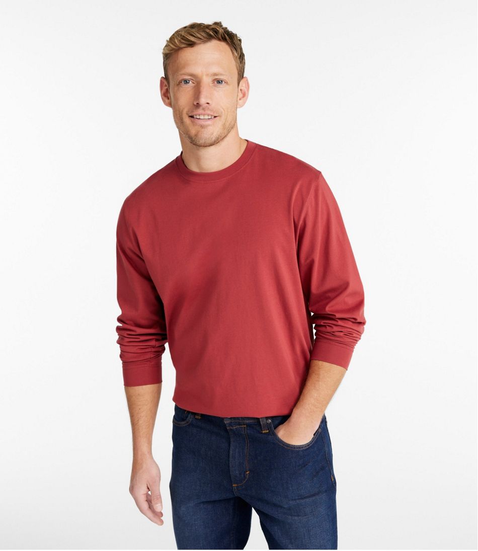 Men's Carefree Unshrinkable Tee, Traditional Fit, Long-Sleeve | L.L.Bean Featured