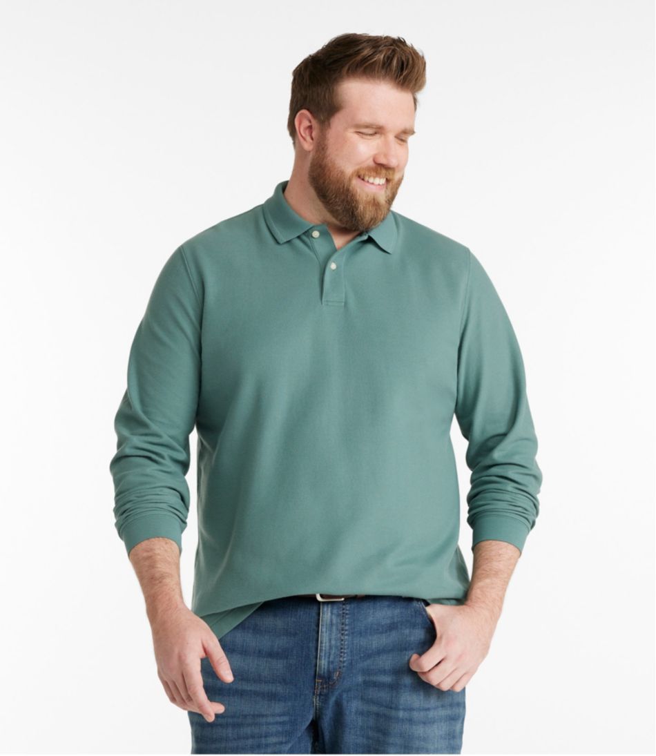 Men's Premium Double L® Polo, Long-Sleeve Without Pocket | L.L.Bean Popular