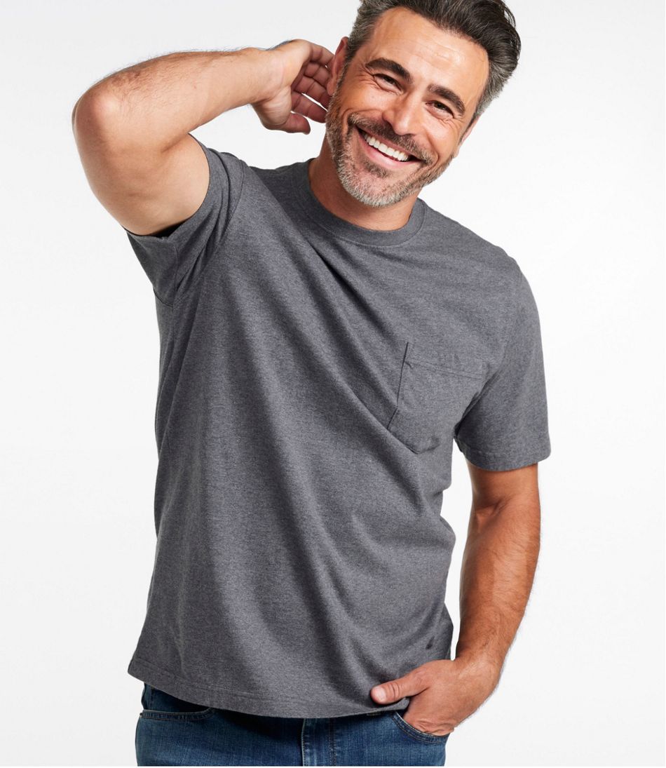 Men's Carefree Unshrinkable Tee with Pocket, Traditional Fit | L.L.Bean Best Seller