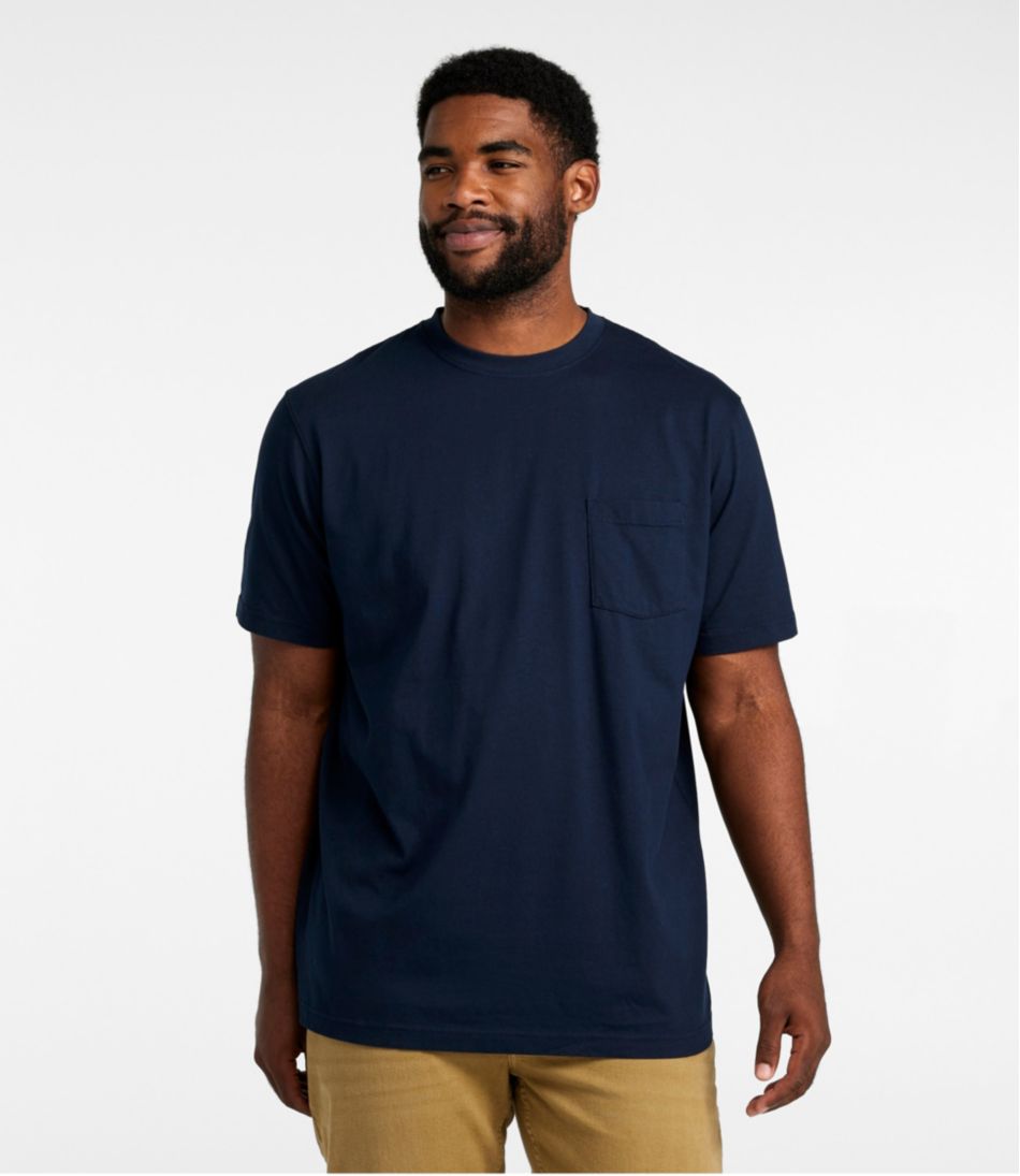 Men's Carefree Unshrinkable Tee with Pocket, Traditional Fit | L.L.Bean Best Seller