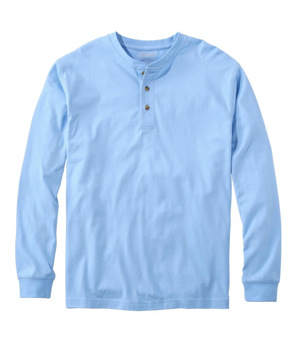 Men's Carefree Unshrinkable Tee, Traditional Fit, Long-Sleeve Henley | L.L.Bean Recommended
