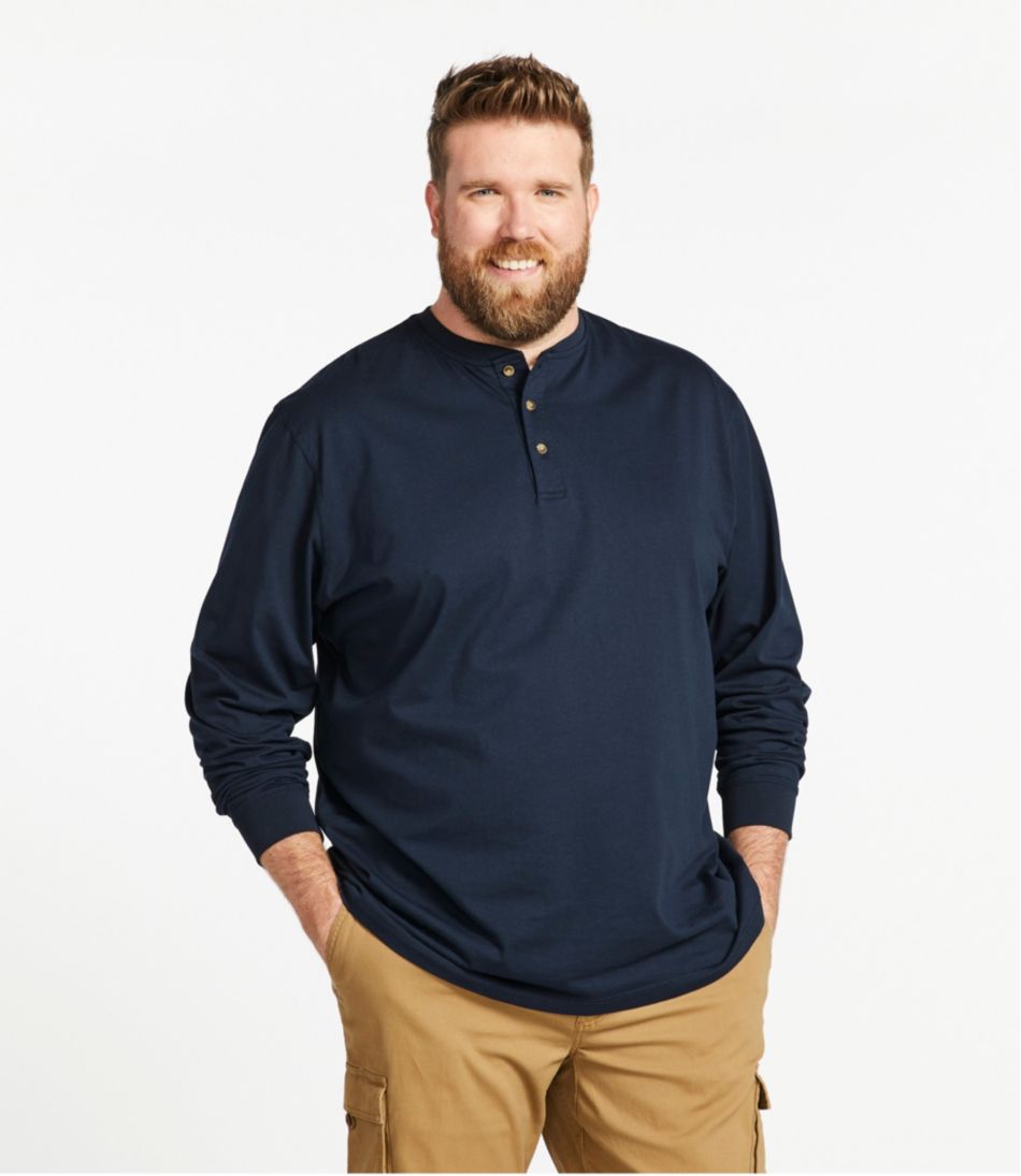 Men's Carefree Unshrinkable Tee, Traditional Fit, Long-Sleeve Henley | L.L.Bean Recommended