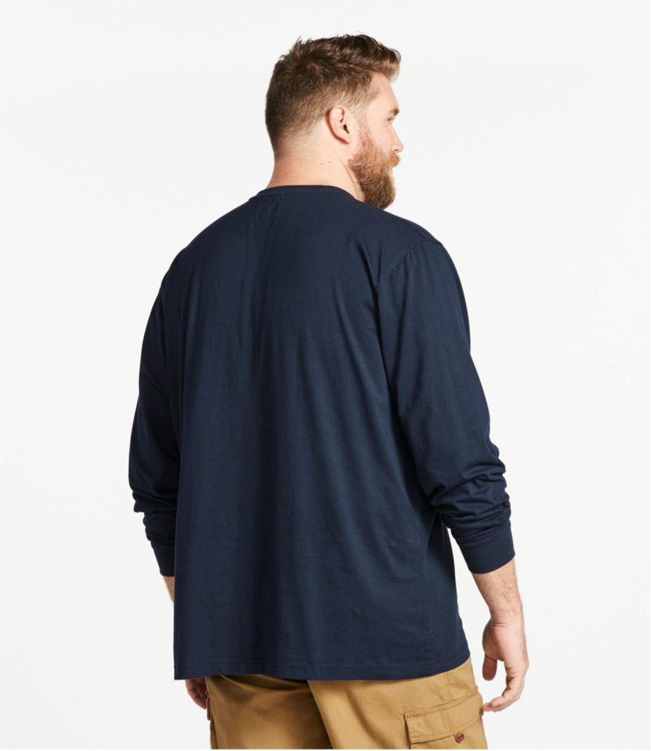 Men's Carefree Unshrinkable Tee, Traditional Fit, Long-Sleeve Henley | L.L.Bean Recommended