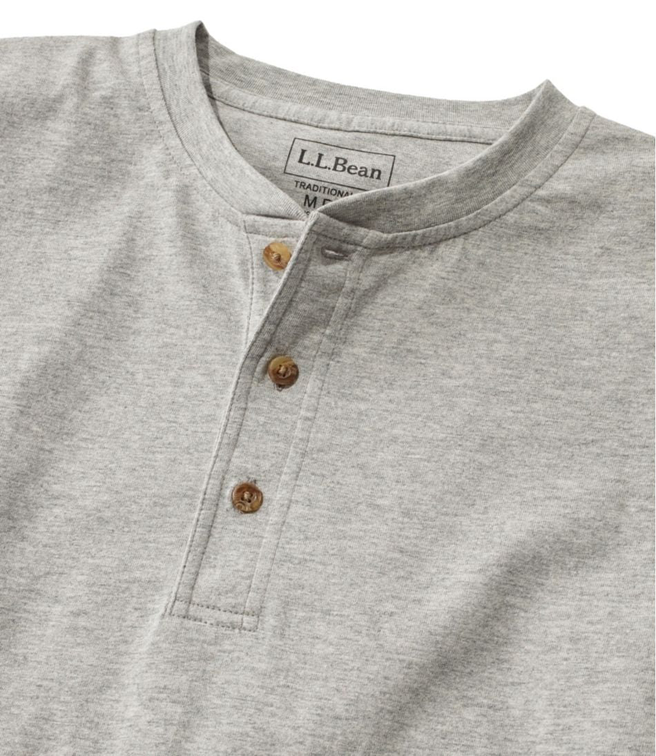 Men's Carefree Unshrinkable Tee, Traditional Fit, Long-Sleeve Henley | L.L.Bean Recommended