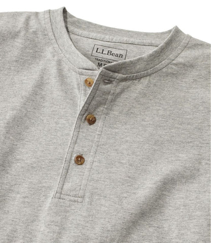 Men's Carefree Unshrinkable Tee, Traditional Fit, Long-Sleeve Henley | L.L.Bean Recommended