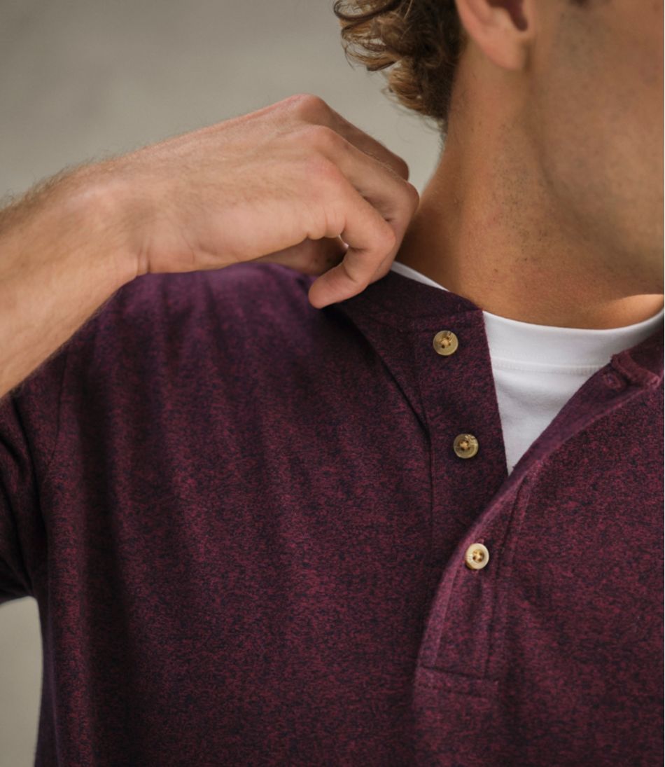 Men's Carefree Unshrinkable Tee, Traditional Fit, Long-Sleeve Henley | L.L.Bean Recommended