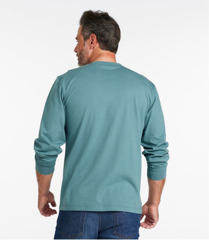 Men's Carefree Unshrinkable Tee with Pocket, Traditional Fit, Long-Sleeve | L.L.Bean Signature