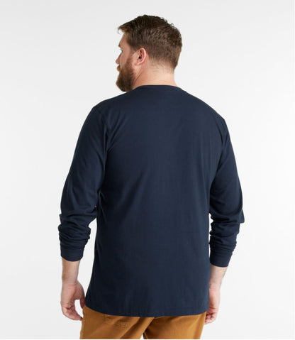 Men's Carefree Unshrinkable Tee with Pocket, Traditional Fit, Long-Sleeve | L.L.Bean Signature