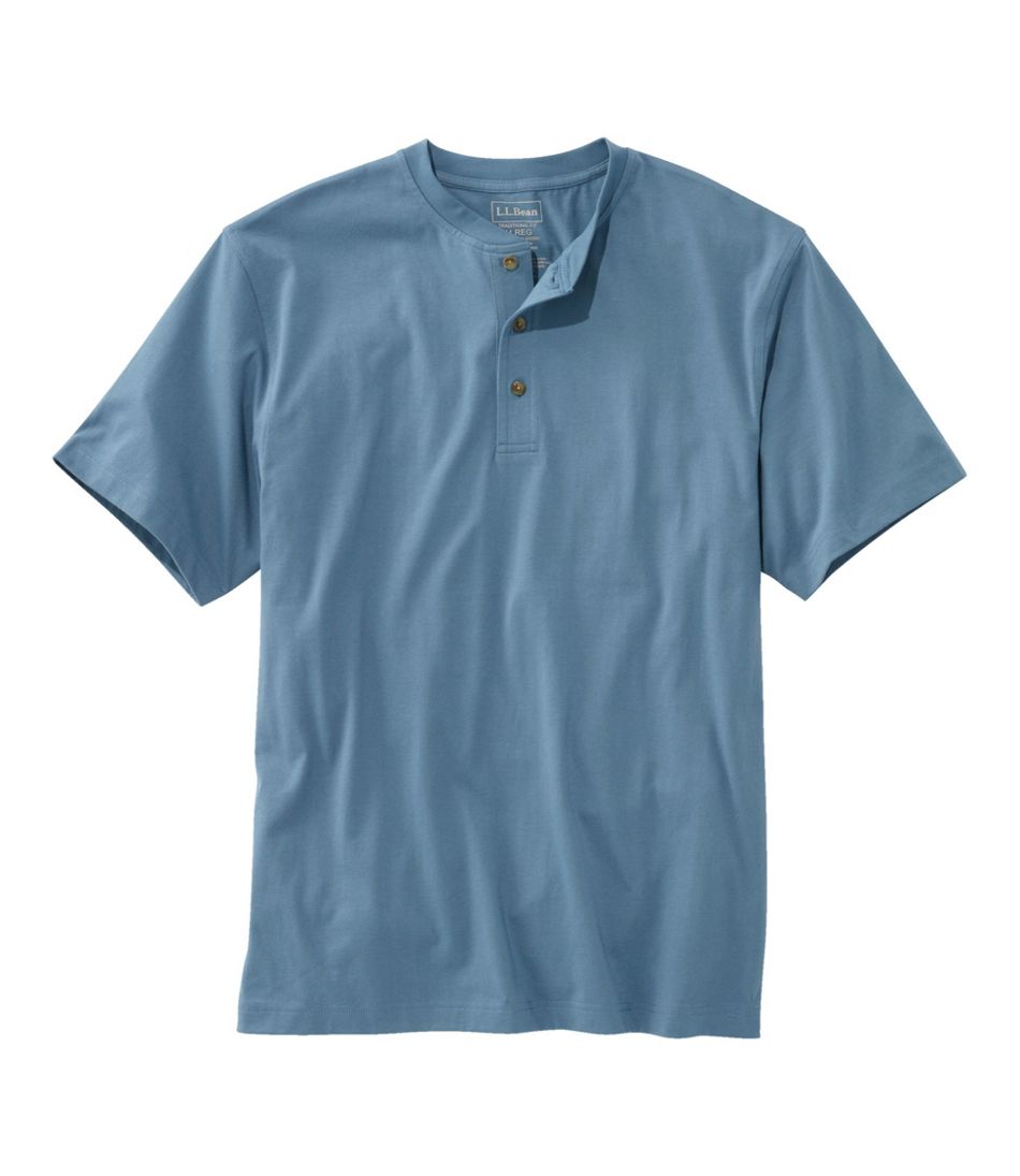 Men's Carefree Unshrinkable Tee, Traditional Fit, Henley | L.L.Bean Essential