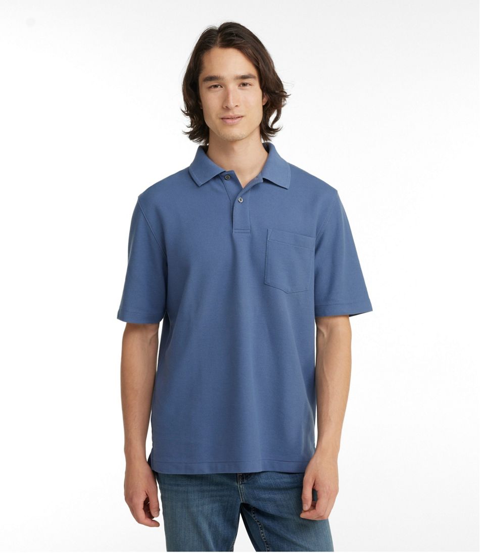 Men's Premium Double L® Polo, Hemmed Short-Sleeve with Pocket | L.L.Bean Everyday