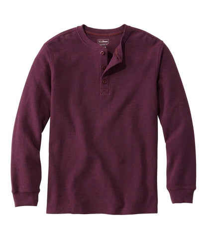 Men's Unshrinkable Mini-Waffle Henley, Long-Sleeve Traditional Fit | L.L.Bean Value