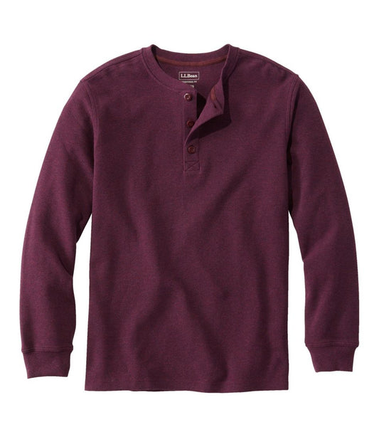 Men's Unshrinkable Mini-Waffle Henley, Long-Sleeve Traditional Fit | L.L.Bean Value