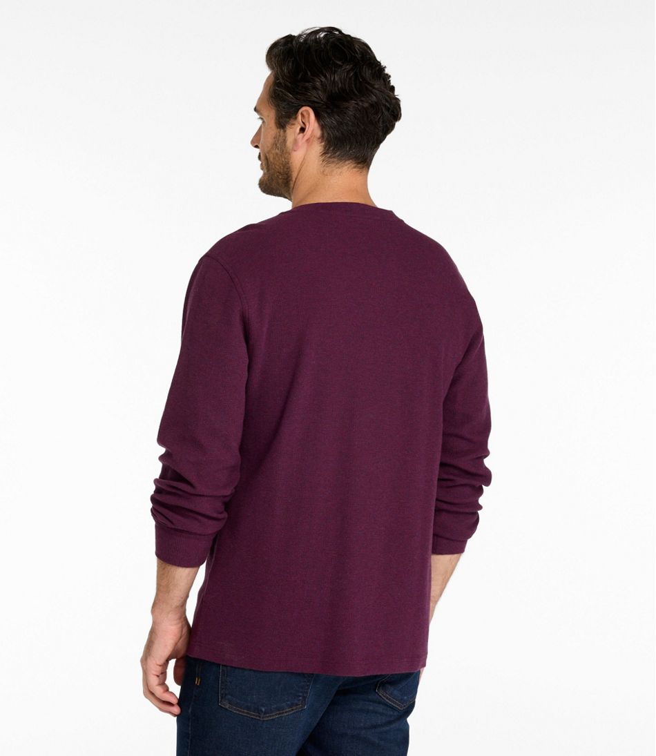 Men's Unshrinkable Mini-Waffle Henley, Long-Sleeve Traditional Fit | L.L.Bean Value