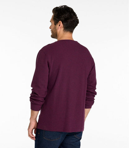 Men's Unshrinkable Mini-Waffle Henley, Long-Sleeve Traditional Fit | L.L.Bean Value