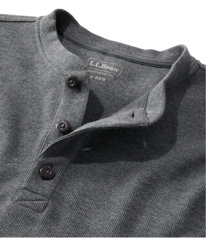 Men's Unshrinkable Mini-Waffle Henley, Long-Sleeve Traditional Fit | L.L.Bean Value