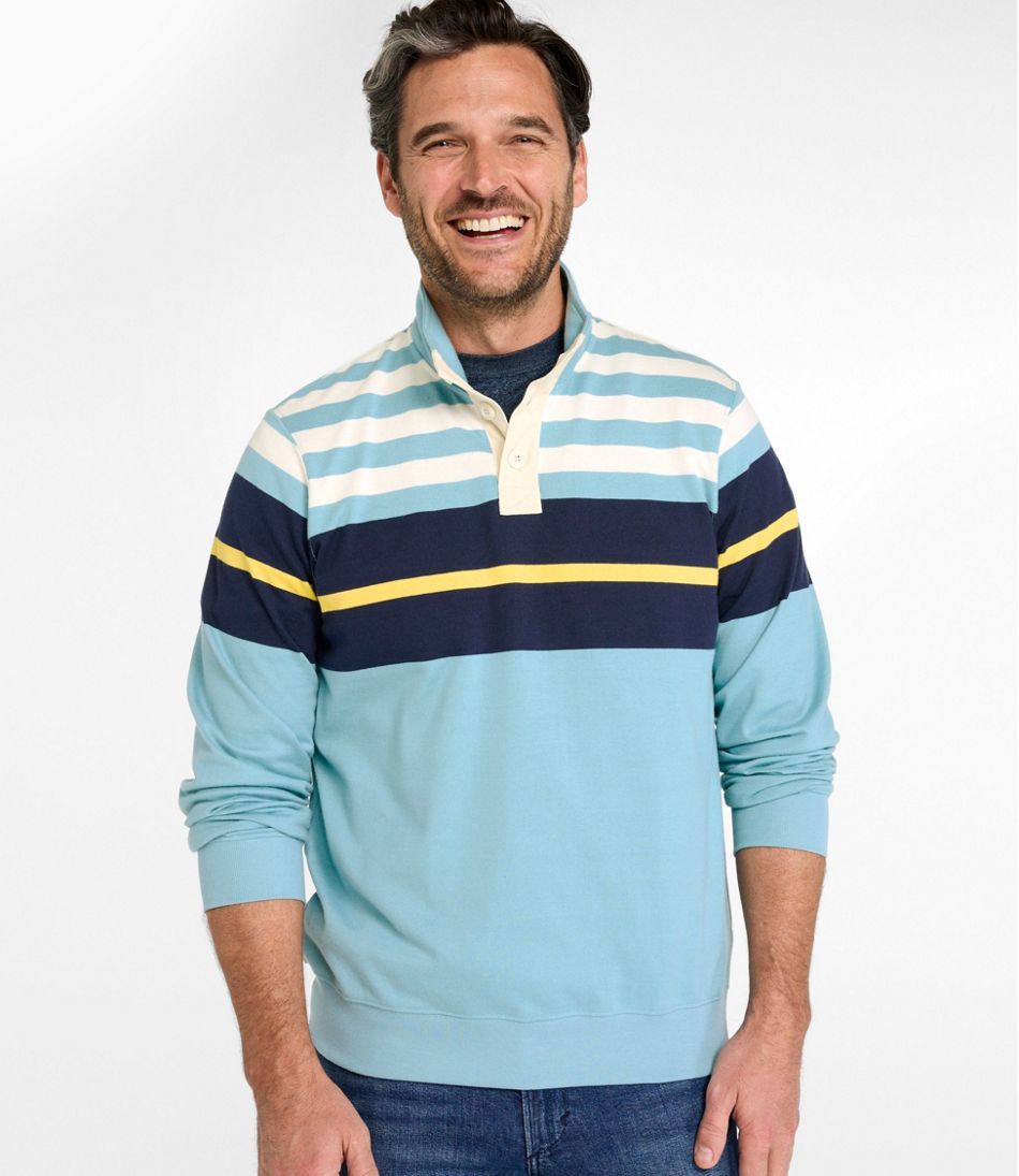 Men's Bean's Vintage Soft Rugby, Mockneck, Chest Stripe | L.L.Bean Featured