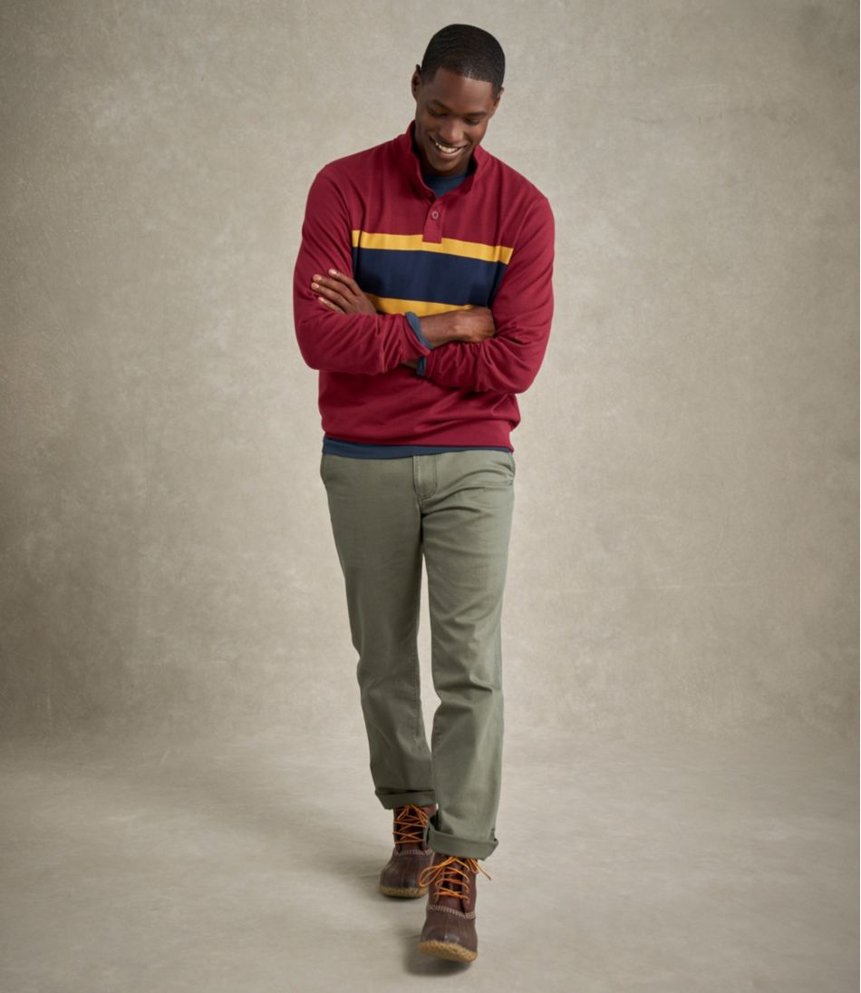 Men's Bean's Vintage Soft Rugby, Mockneck, Chest Stripe | L.L.Bean Featured