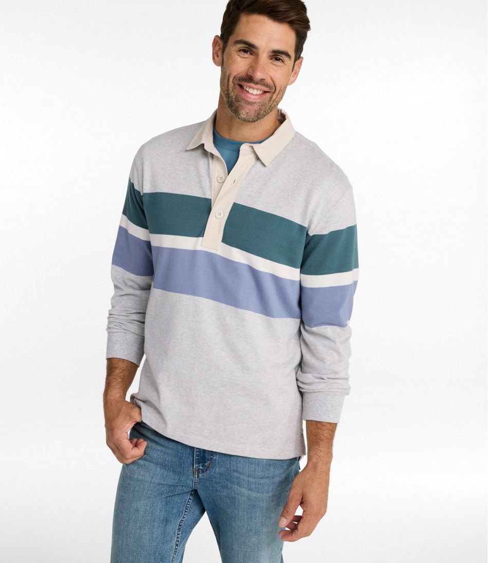 Men's Bean's Vintage Soft Rugby, Chest Stripe | L.L.Bean Trending