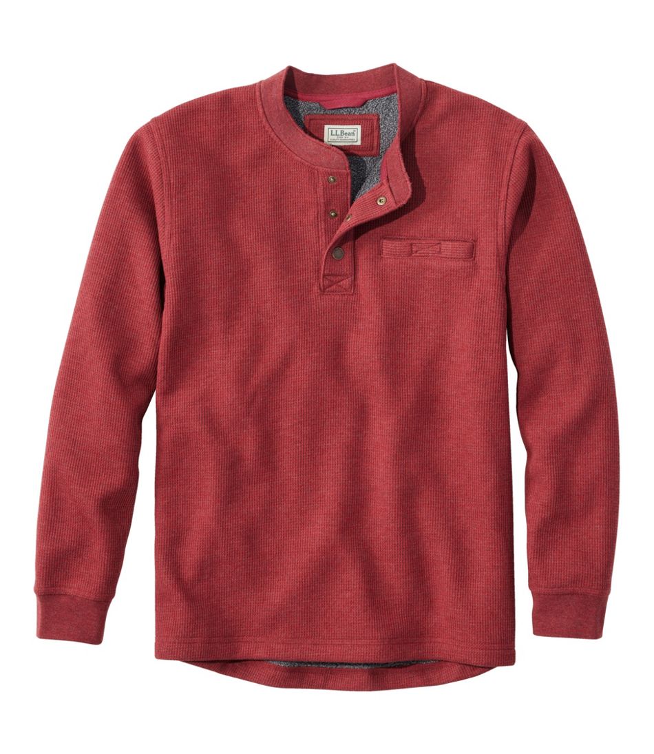 Men's Katahdin Iron Works® Bonded Waffle Fleece Henley | L.L.Bean Signature