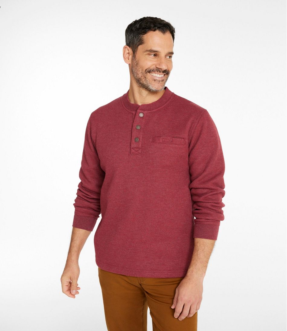 Men's Katahdin Iron Works® Bonded Waffle Fleece Henley | L.L.Bean Signature