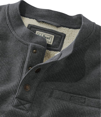 Men's Katahdin Iron Works® Bonded Waffle Fleece Henley | L.L.Bean Signature