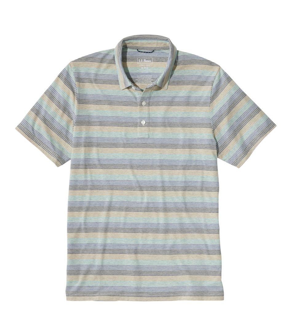 Men's Comfort Stretch Performance® Pima Polo, Short-Sleeve, Stripe | L.L.Bean Everyday