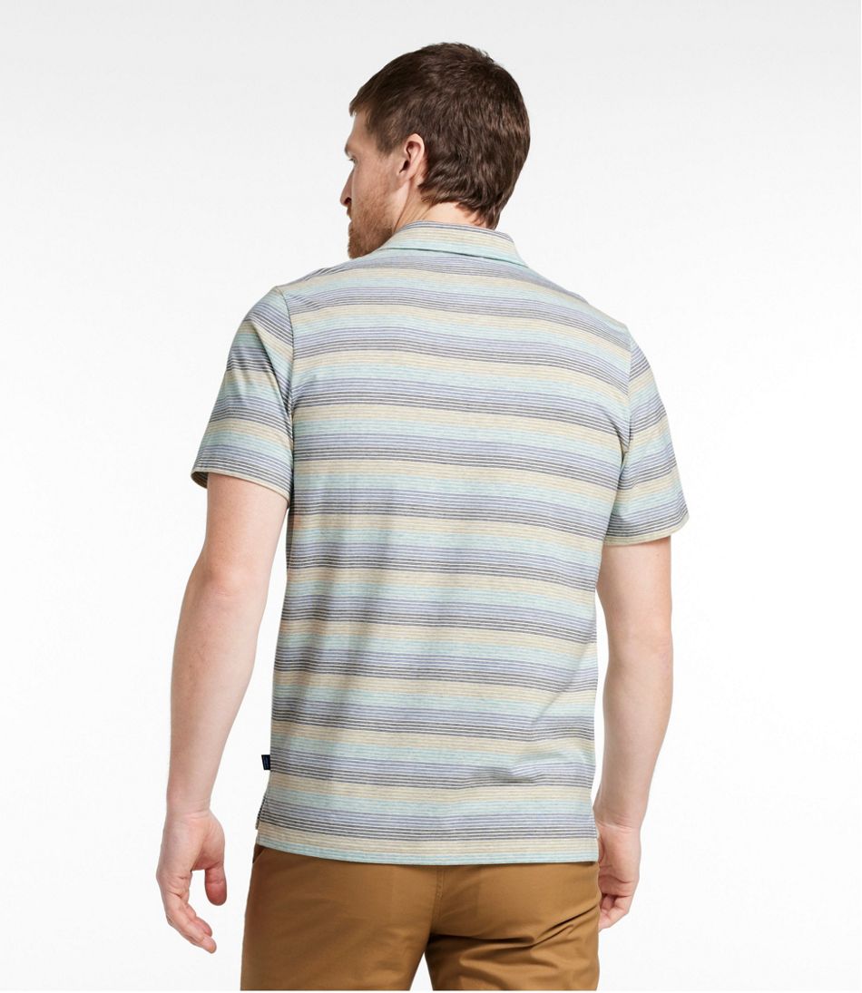 Men's Comfort Stretch Performance® Pima Polo, Short-Sleeve, Stripe | L.L.Bean Everyday