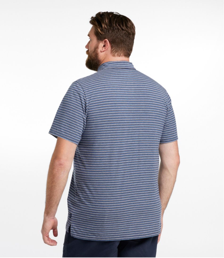 Men's Comfort Stretch Performance® Pima Polo, Short-Sleeve, Stripe | L.L.Bean Everyday