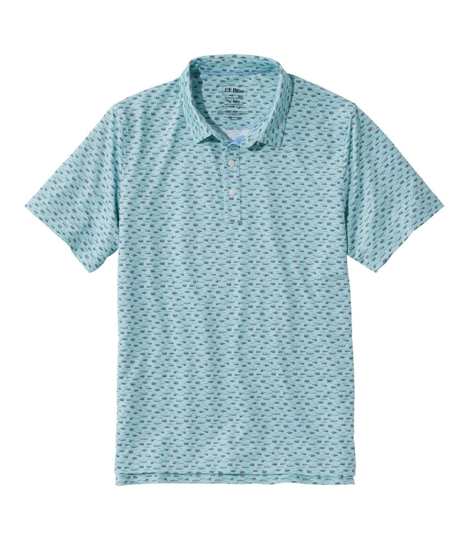 Men's Comfort Stretch Performance® Party Polo, Slightly Fitted, Short-Sleeve, Print | L.L.Bean Great Value