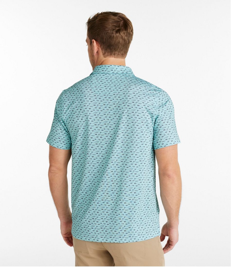 Men's Comfort Stretch Performance® Party Polo, Slightly Fitted, Short-Sleeve, Print | L.L.Bean Great Value