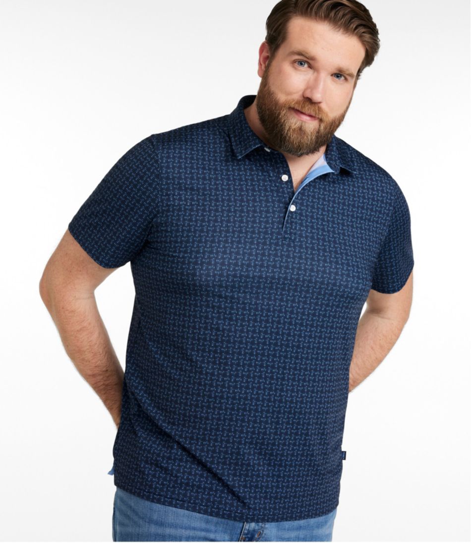 Men's Comfort Stretch Performance® Party Polo, Slightly Fitted, Short-Sleeve, Print | L.L.Bean Great Value